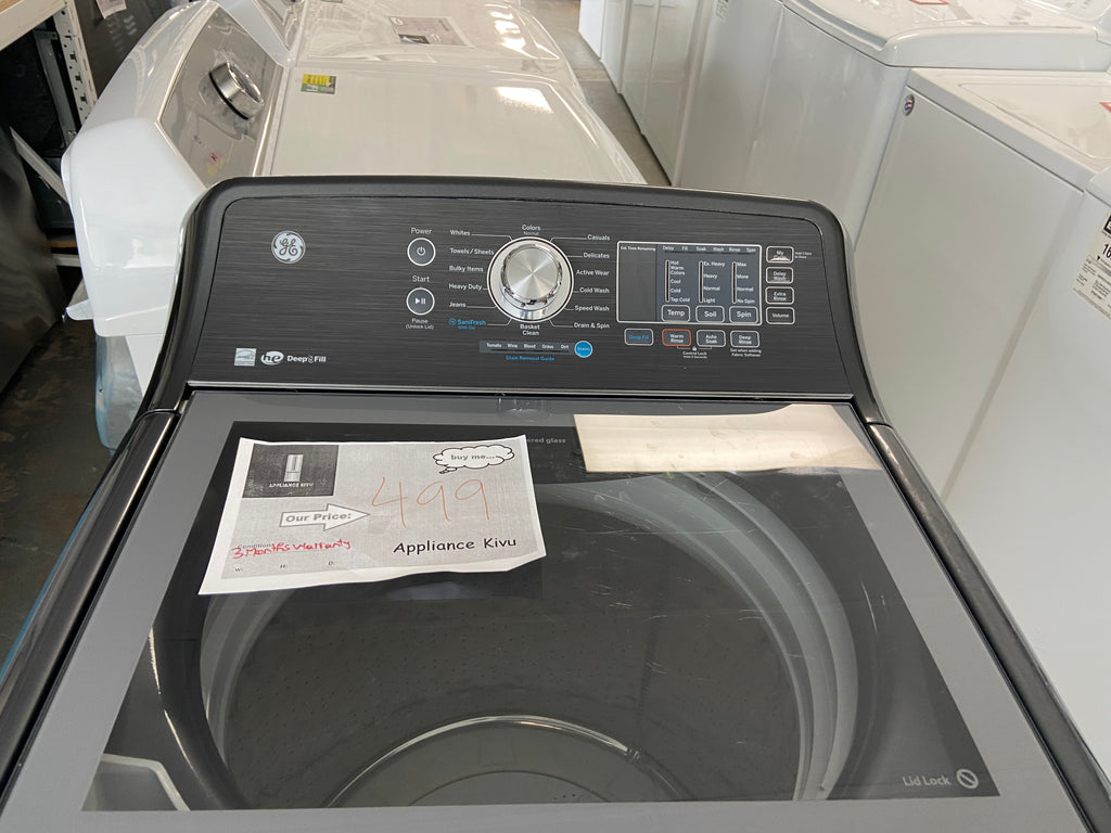 Black GE GTW680BMR2DG Top Load Washer (Refurbished)