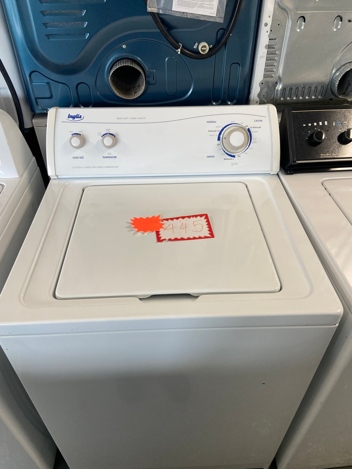 White 27” Inglis IM42000 Top Load Washer (Refurbished)