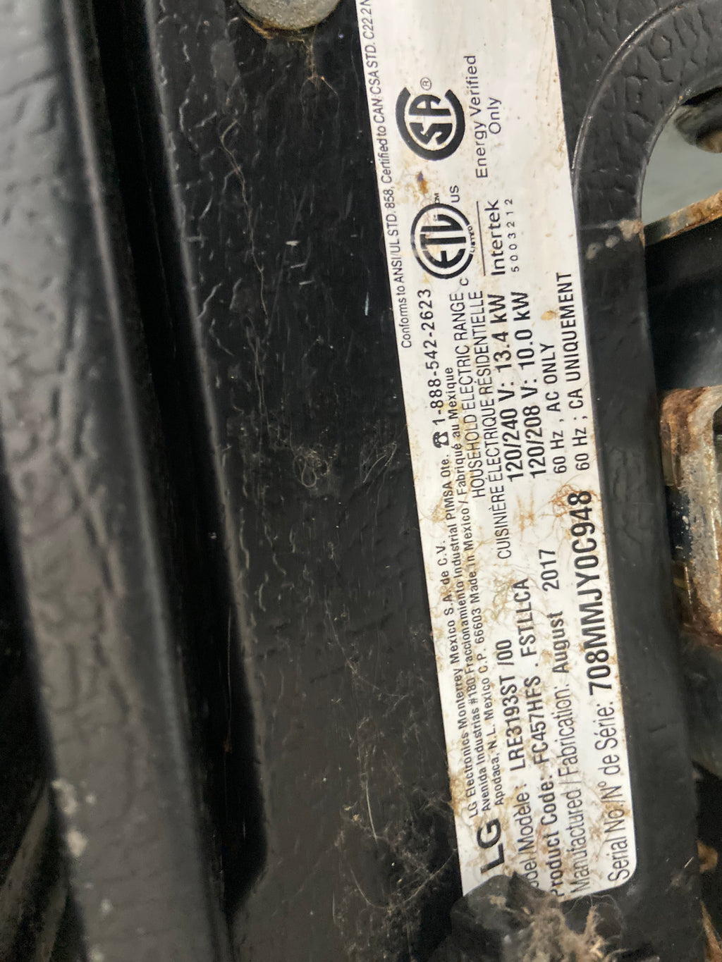 LG stainless Stove, LRE3193ST /00 “Refurbished”, 3 Months warranty