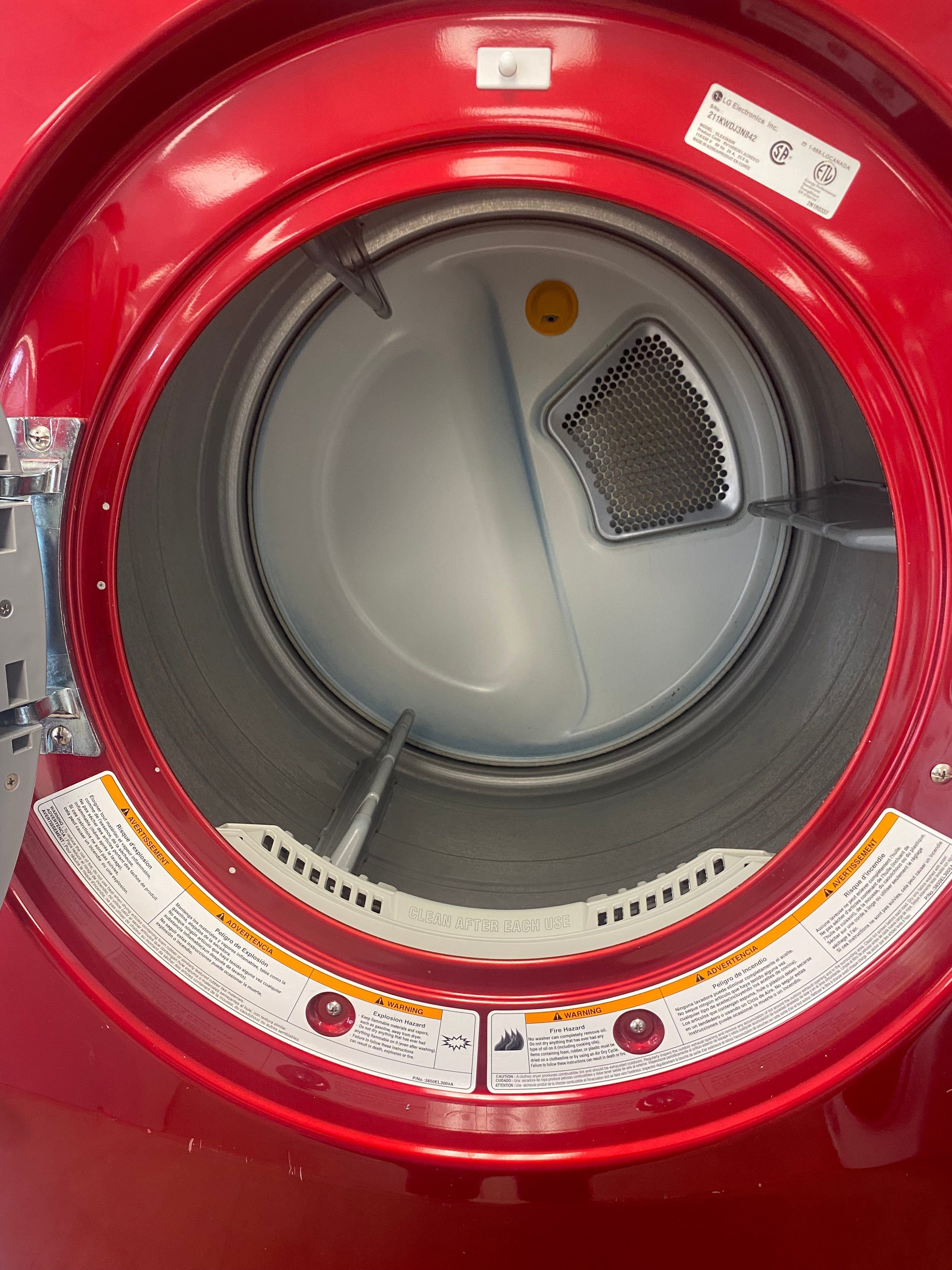 LG stackable washer and dryer