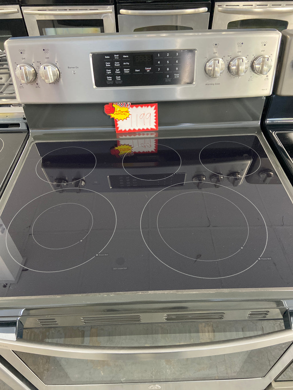 GE 30" Built-In Touch Control Electric Cooktop Stainless Steel - PCB900YV1FS