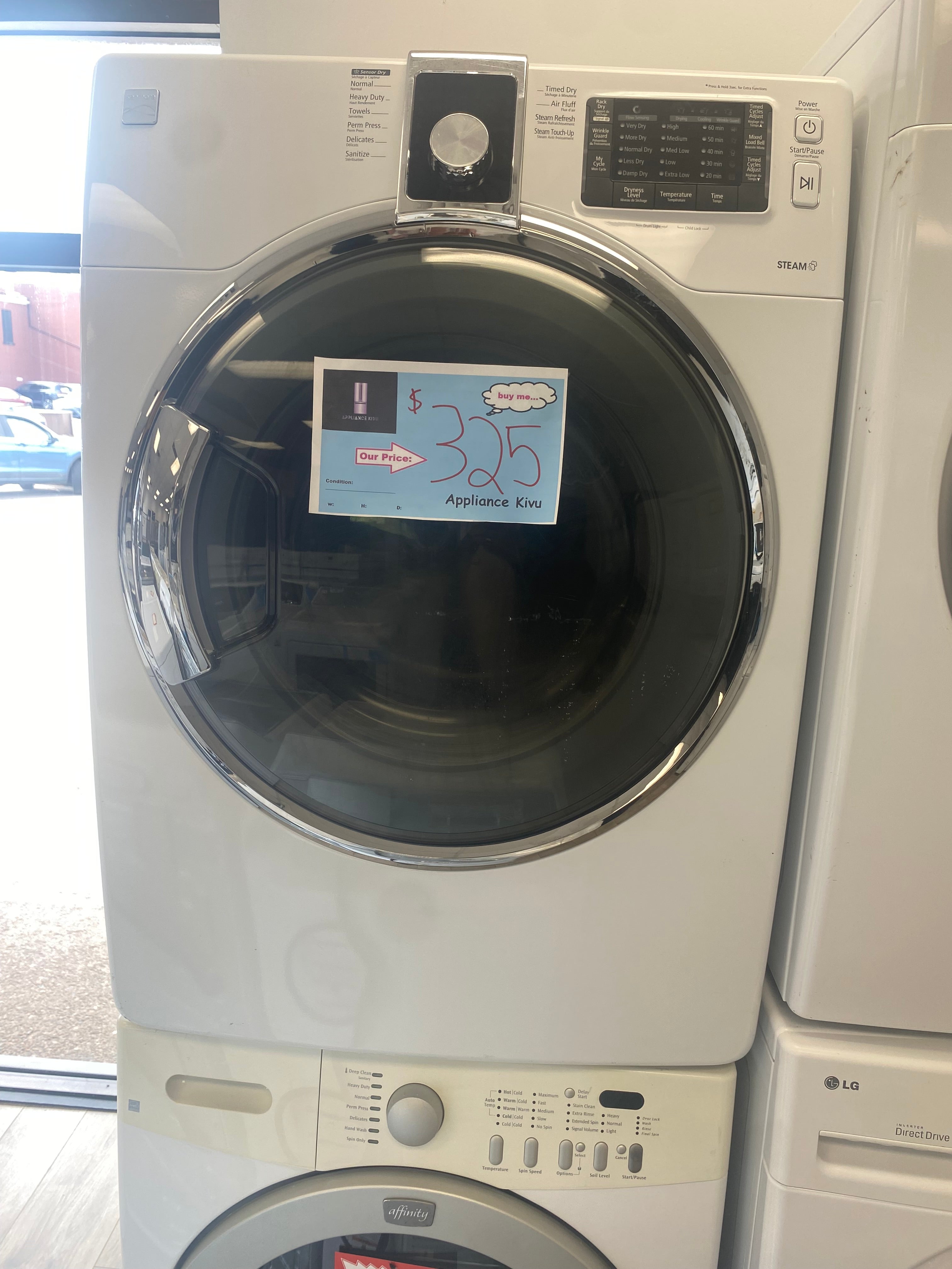 Kenmore stackable dryer, "Refurbished" large capacity