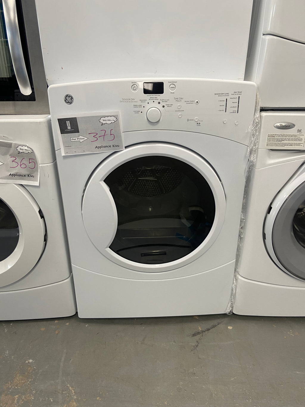 GE GFMN100ELOWW Dryer, 27 inch Width, 7 cu. ft. Capacity