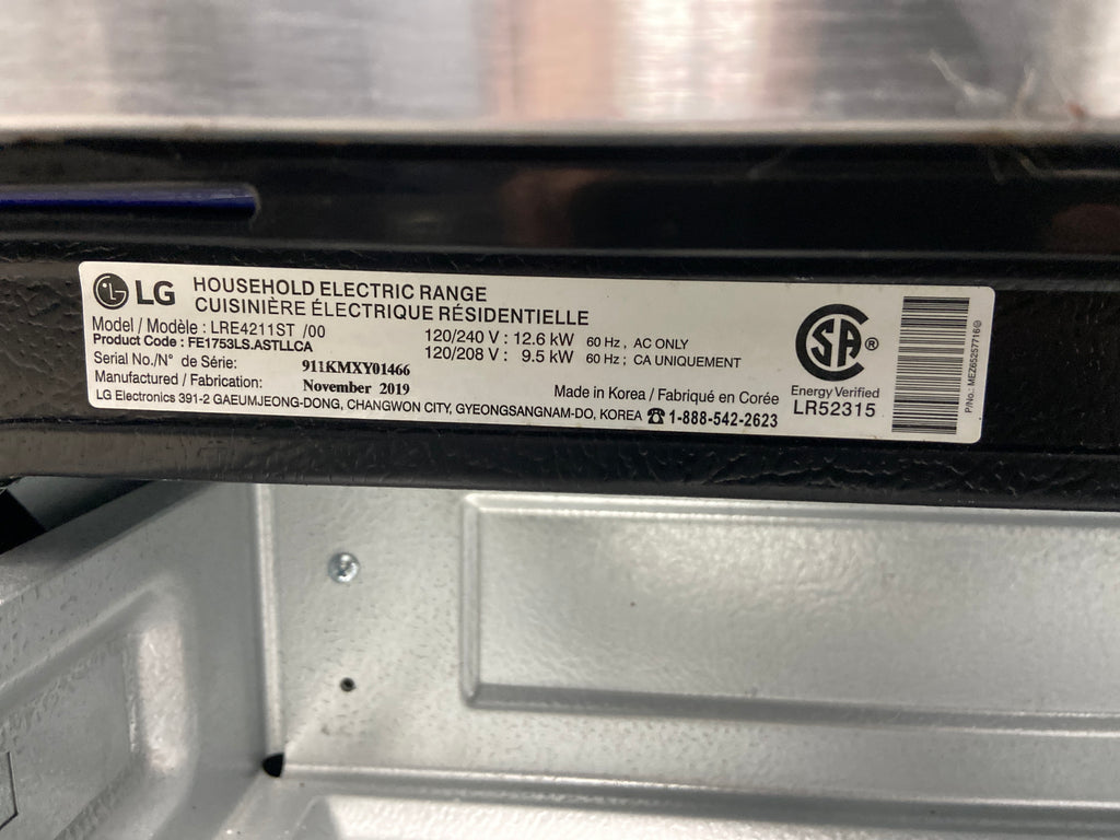 LG 30" Electric Freestanding Range with Storage Drawer Stainless Steel - LRE4211ST