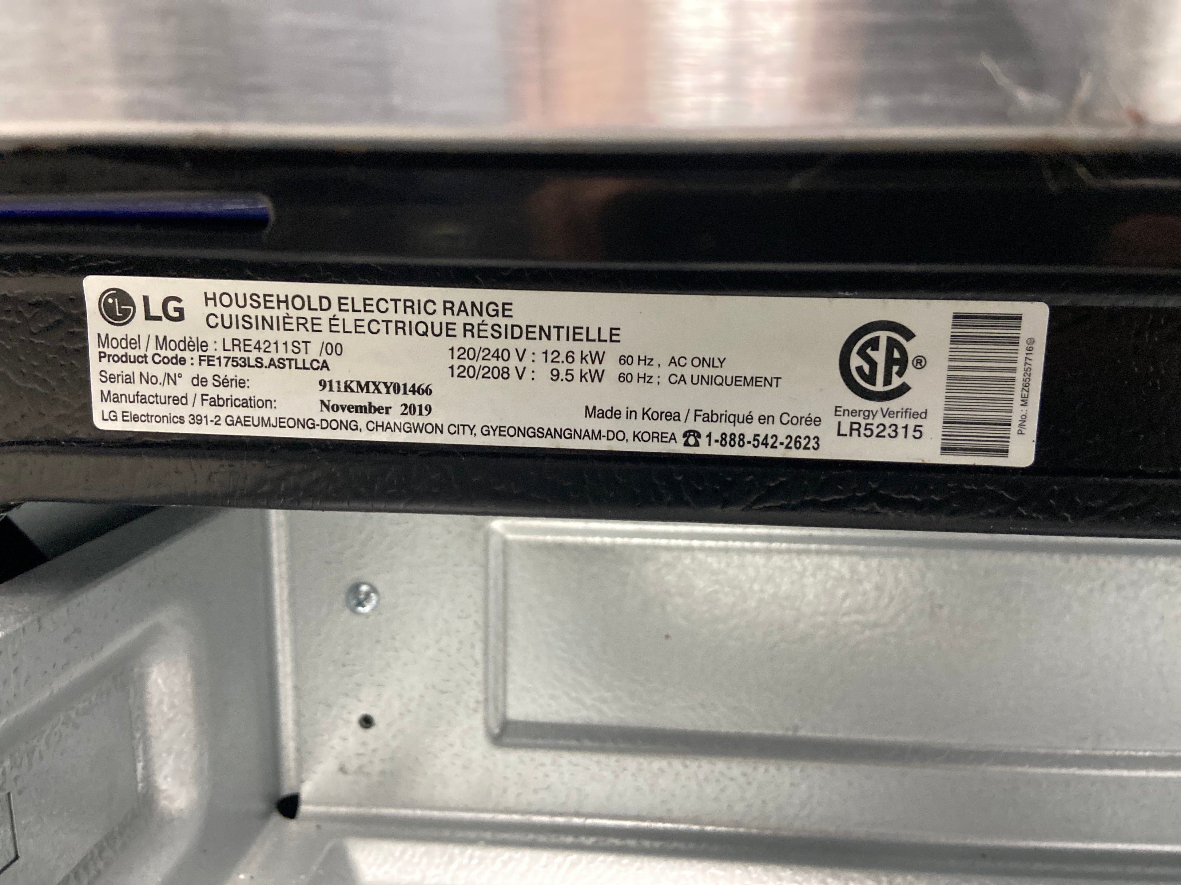 LG 30" Electric Freestanding Range with Storage Drawer Stainless Steel - LRE4211ST