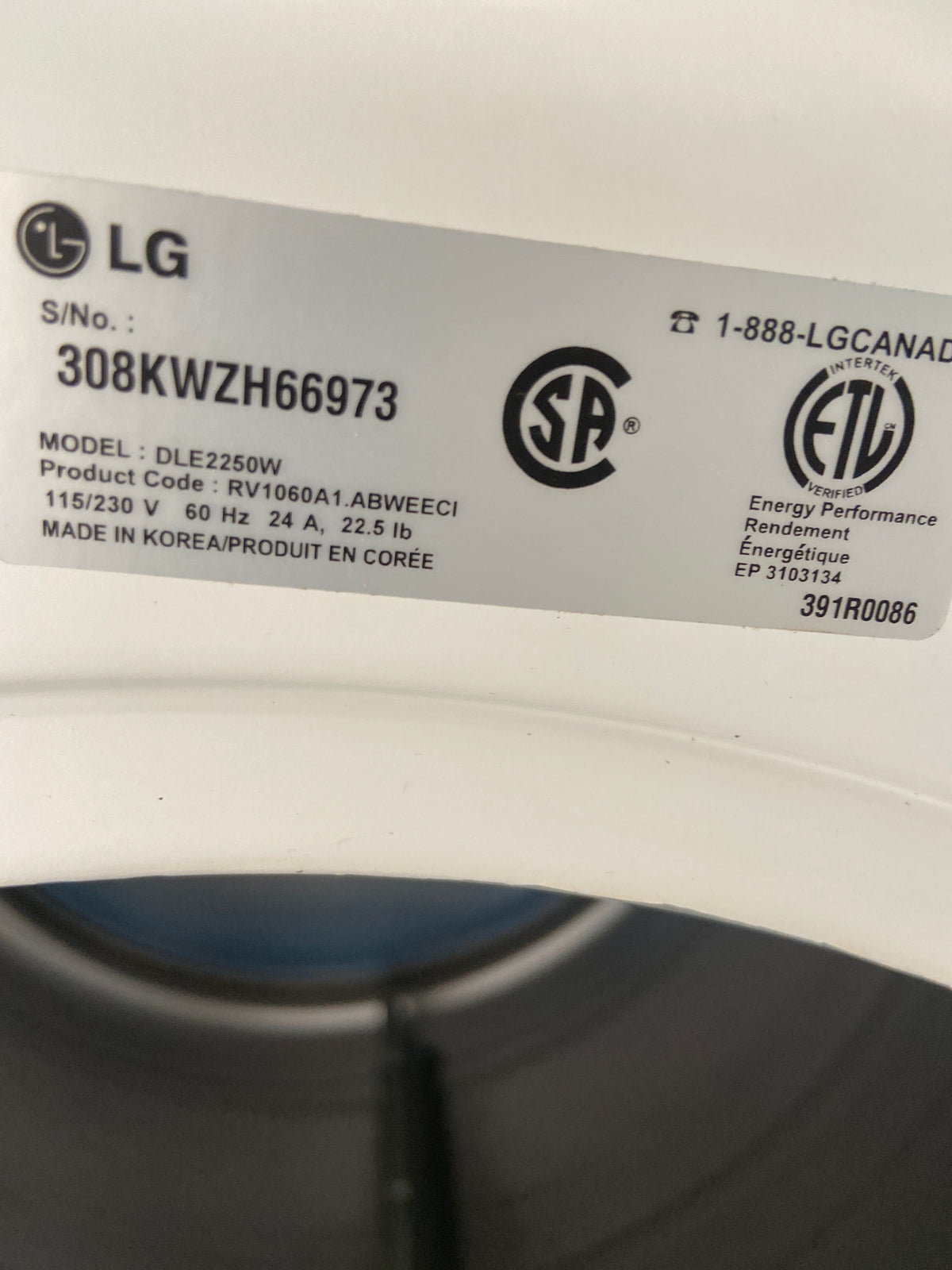 LG sensor dryer, manual dry, “Refurbished”, 3 Months Warranty.