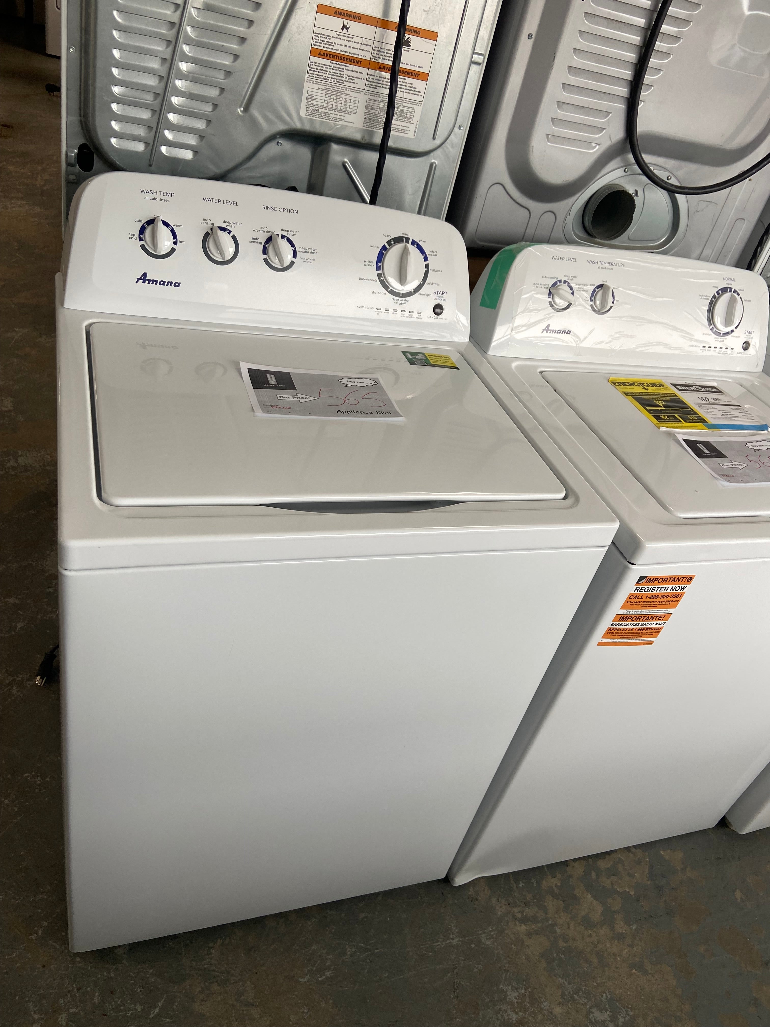 Amana NTW4519JW2 Top Load Washer, 28 inch Width, 4.3 cu. ft. Washer Capacity, 770 RPM Washer Spin Speed, 14 Wash Cycles, 5 Temperature Settings, Water Heater, White colour