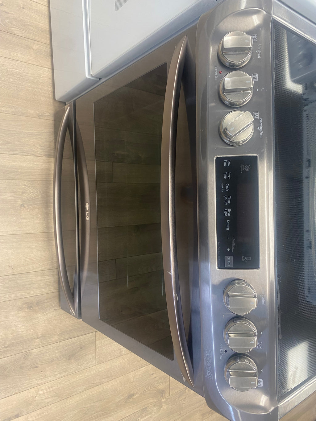 LG 30” dark Stainless Steel glass top slide in Stove, convection, self clean