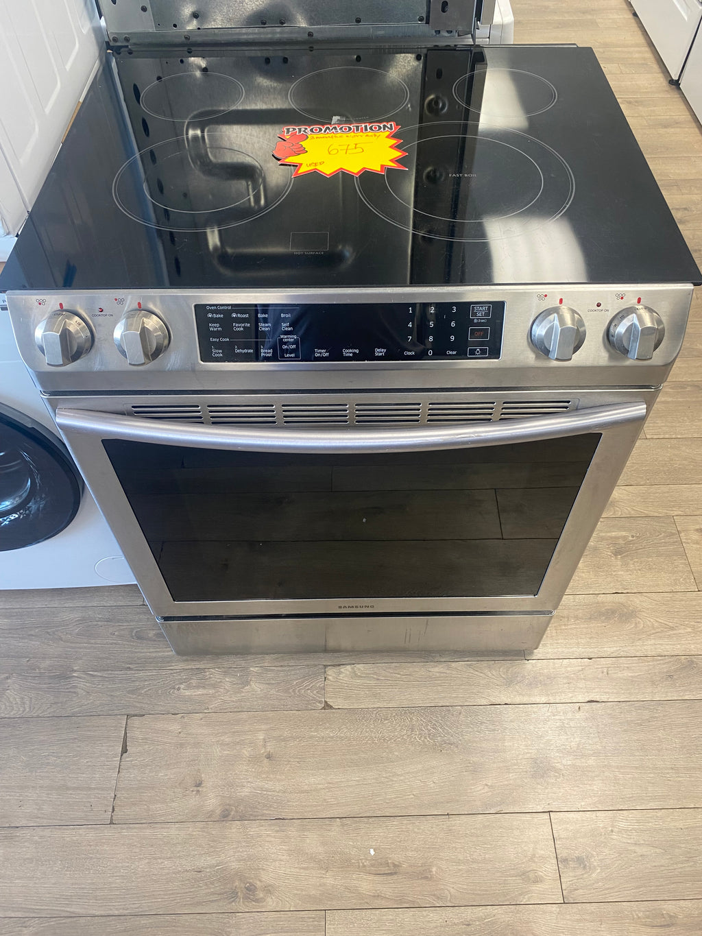 Samsung slide in glass top stove "Refurbished"