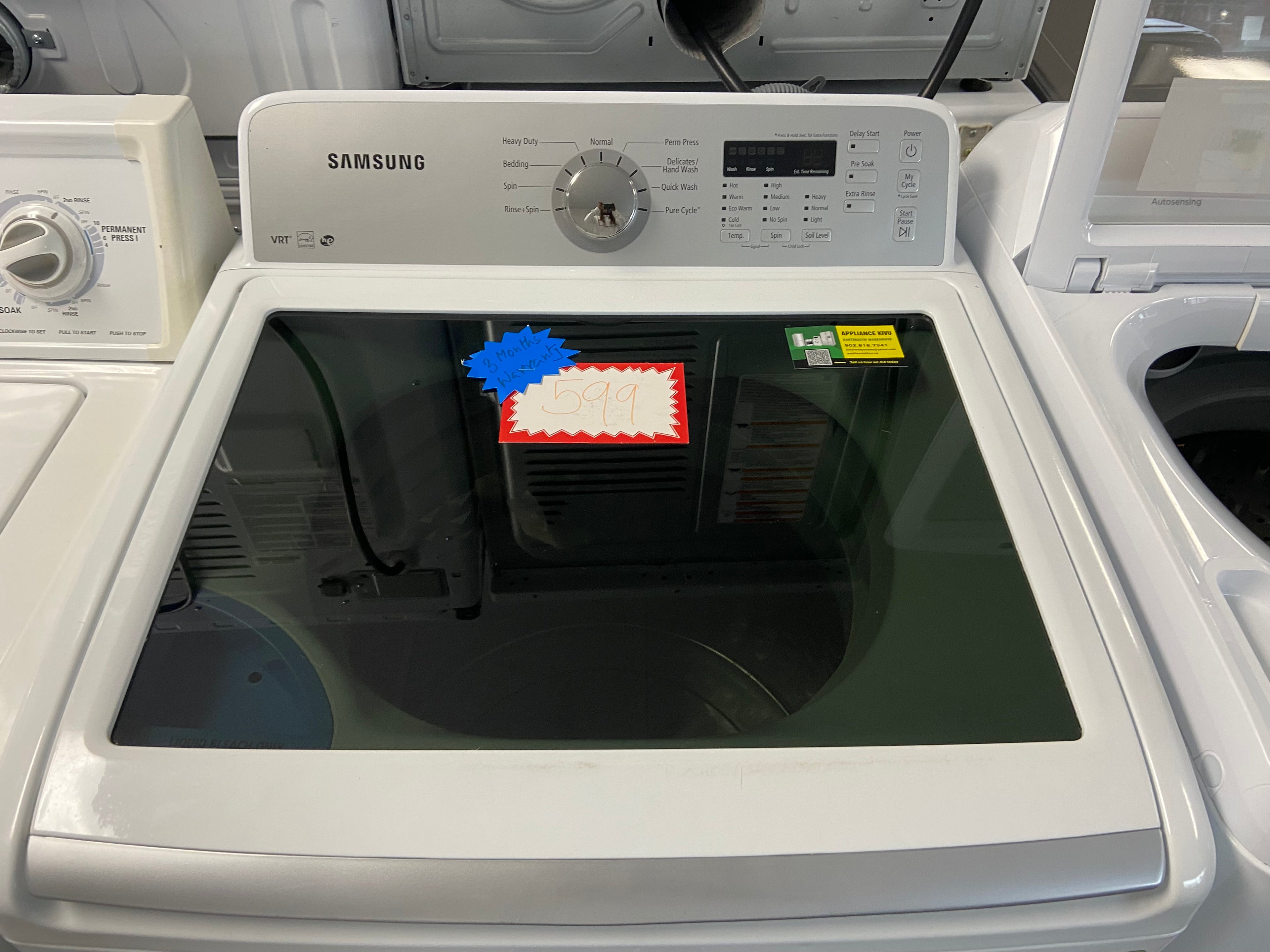 Samsung WA422PRHDWR/AA Top Load Washer, 1 RPM Washer Spin Speed, 9 Wash Cycles, 5 Temperature Settings, Water Heater, White colour