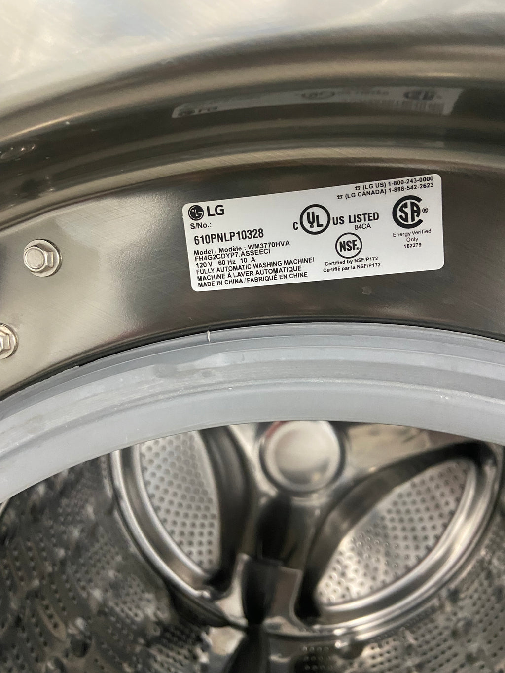 LG DLEX3650V Dryer, 13 Dry Cycles,Stackable, Graphite Steel colour, LG WM3770HVA Front Load Washer, 1,300 RPM Washer Spin Speed, 10 Wash Cycles