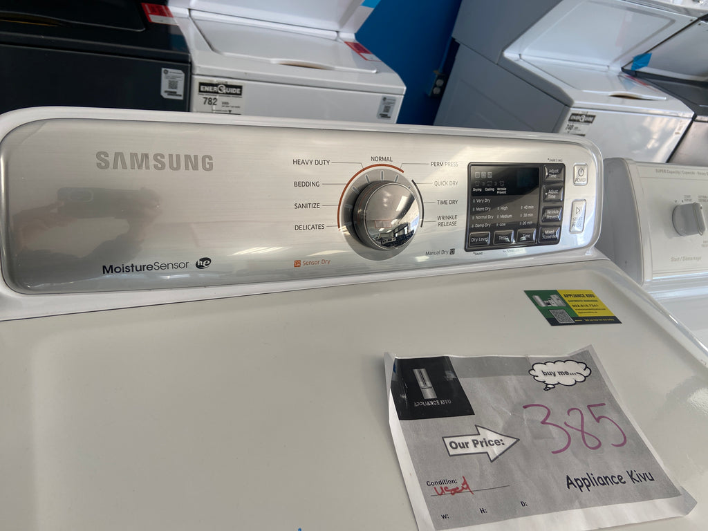 Samsung white dryer, sensor dry, manual dry, “Refurbished”, 3 Months Warranty.