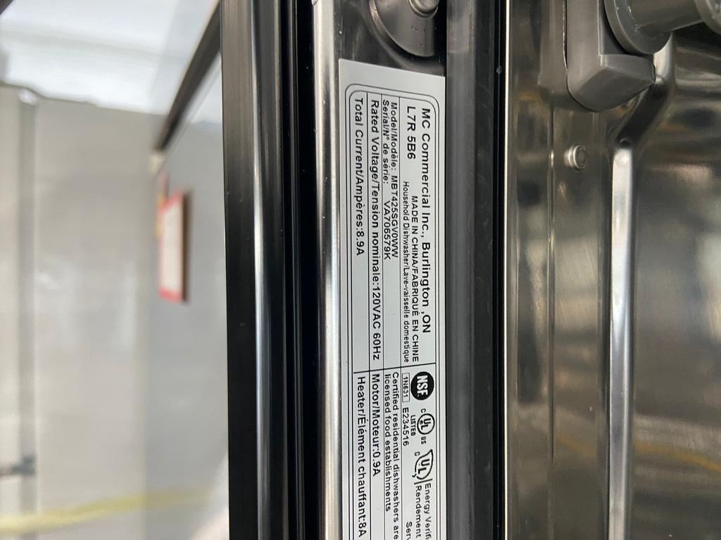 Moffat MBT425SGV0WW Dishwasher, 24 inch Exterior Width, 51 dB Decibel Level, Fully Integrated, Stainless Interior, 3 Wash Cycles, 12 Capacity (Place Settings), Hard Food Disposal, 2 Loading Racks, White colour