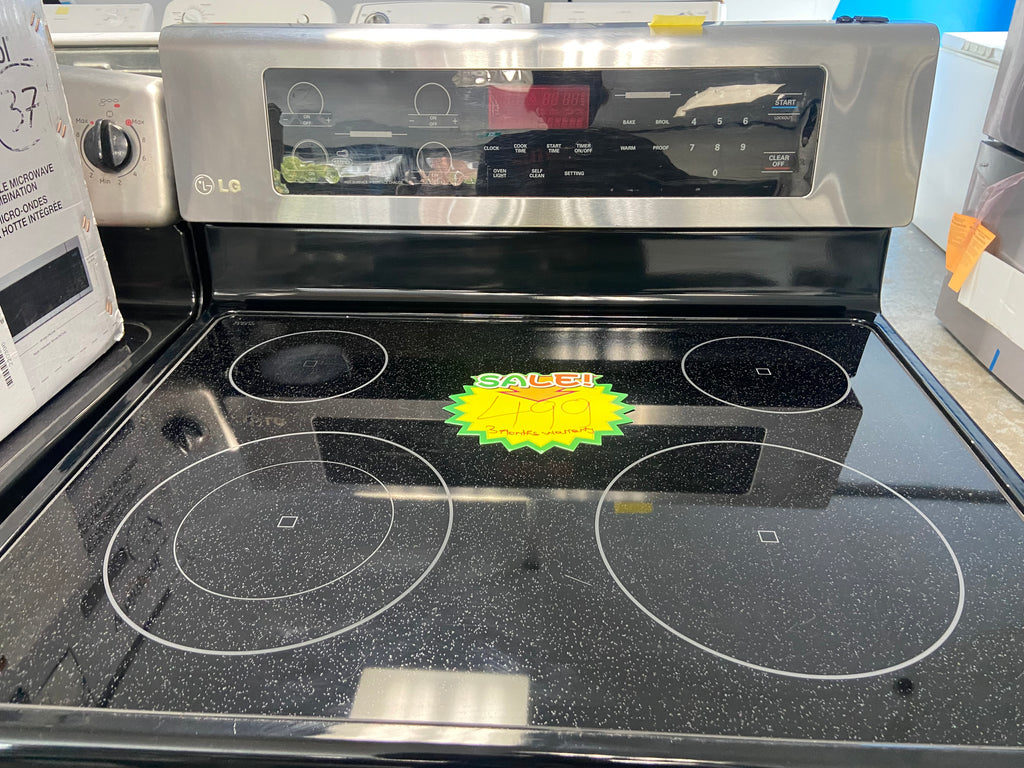 Stainless 30” LG LRE6321ST/00 Glass Top Stove (Refurbished)