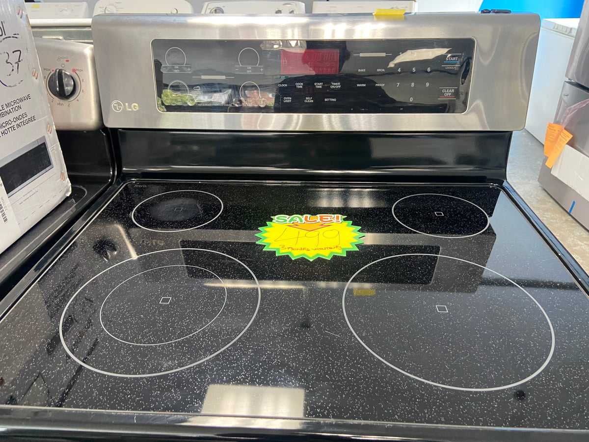 Stainless 30” LG LRE6321ST/00 Glass Top Stove (Refurbished)