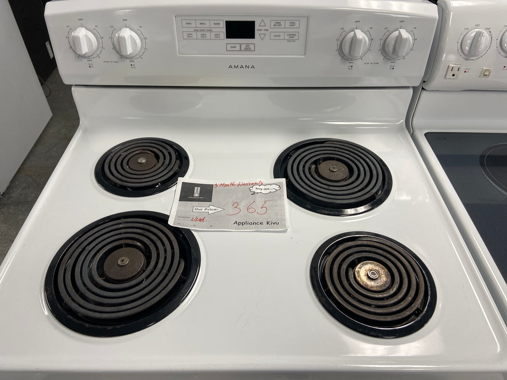 Amana 30" Electric Freestanding Coil Top Range White - YACR4303MFW5