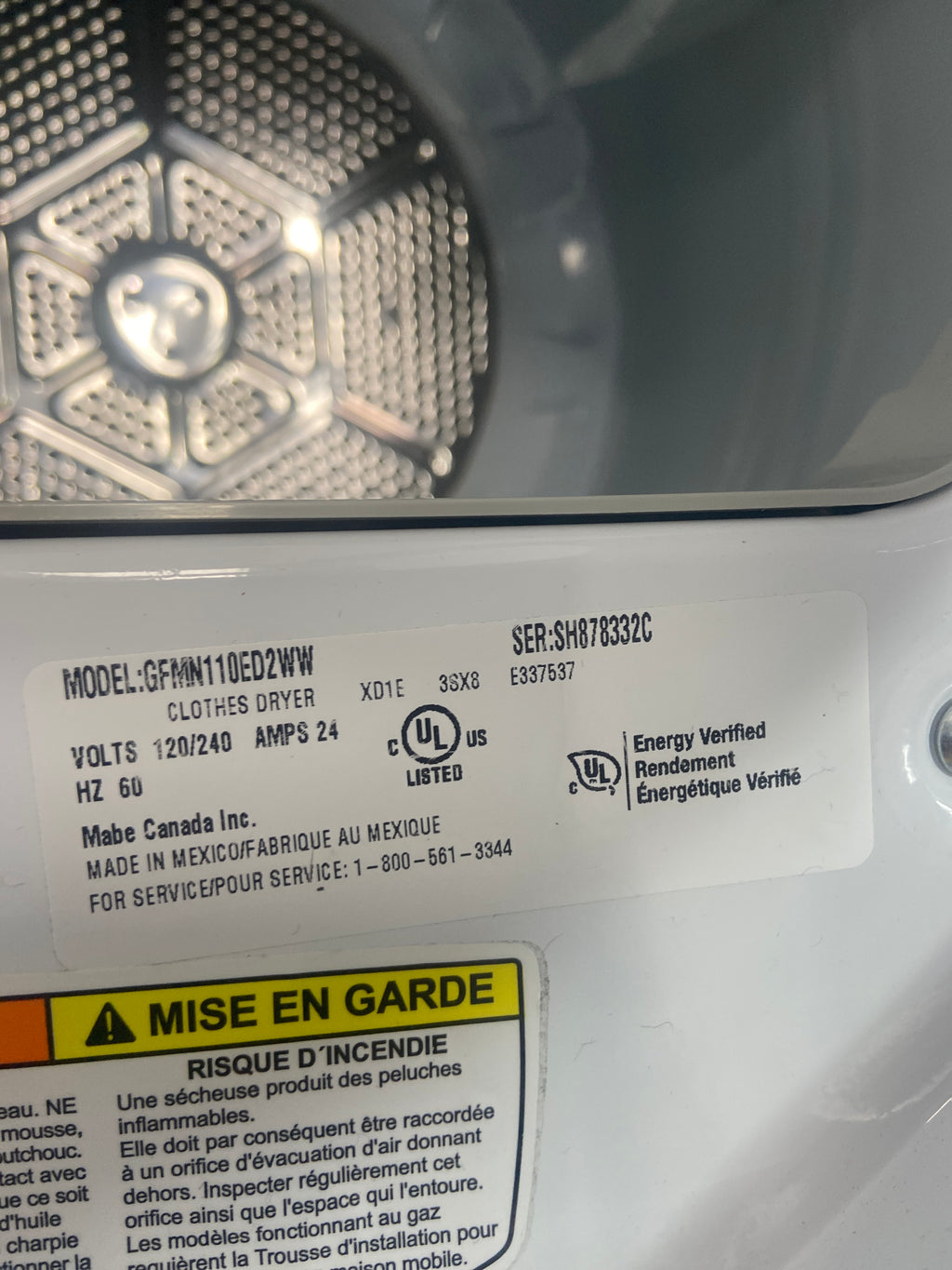 GE washer and dryer set, GFWN1100DOWW / GFMN110ED2WW, “Refurbished”, 3 Months warranty