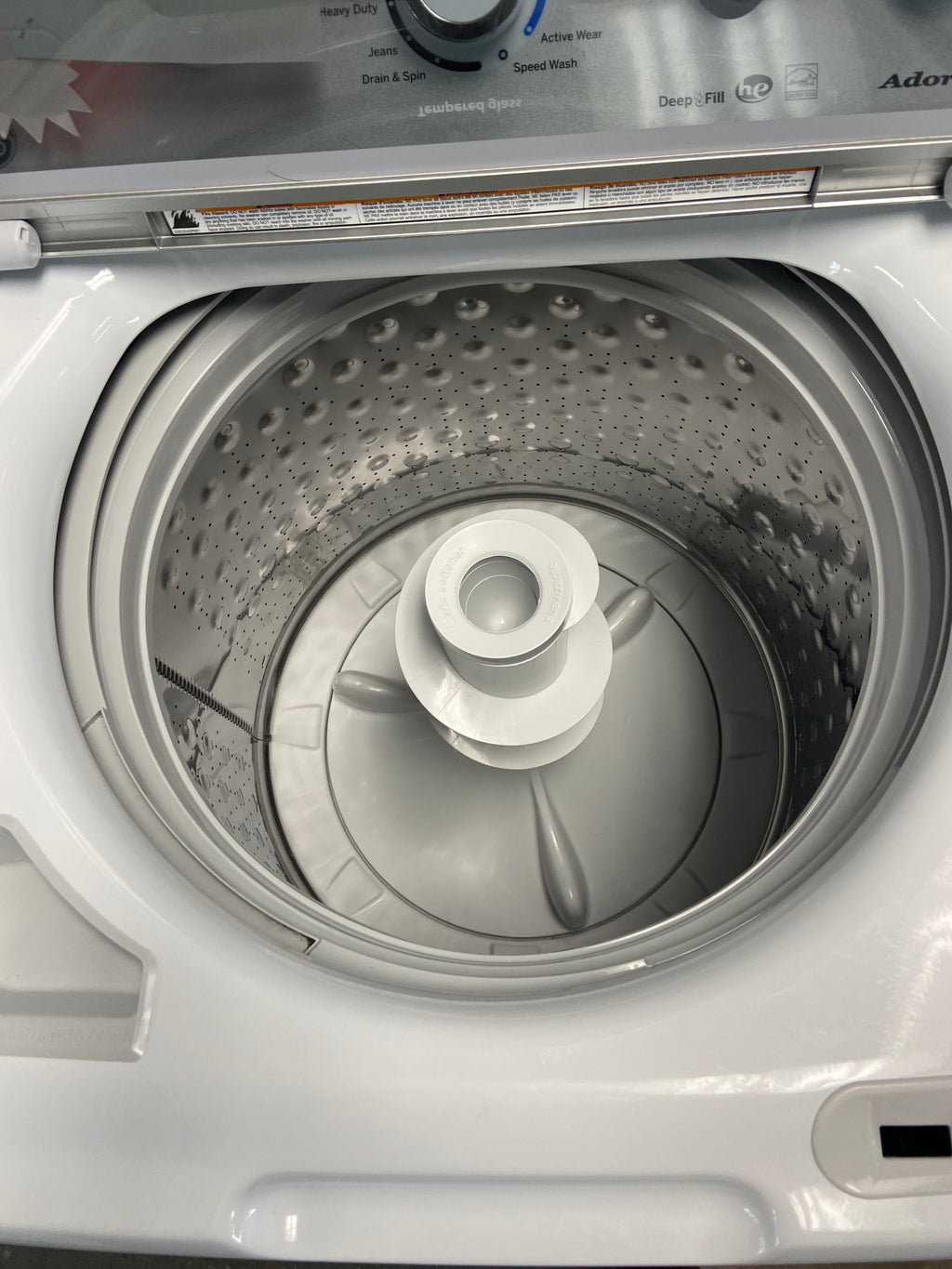 White GE GTW495DMN1WS Top Load Washer (Refurbished)