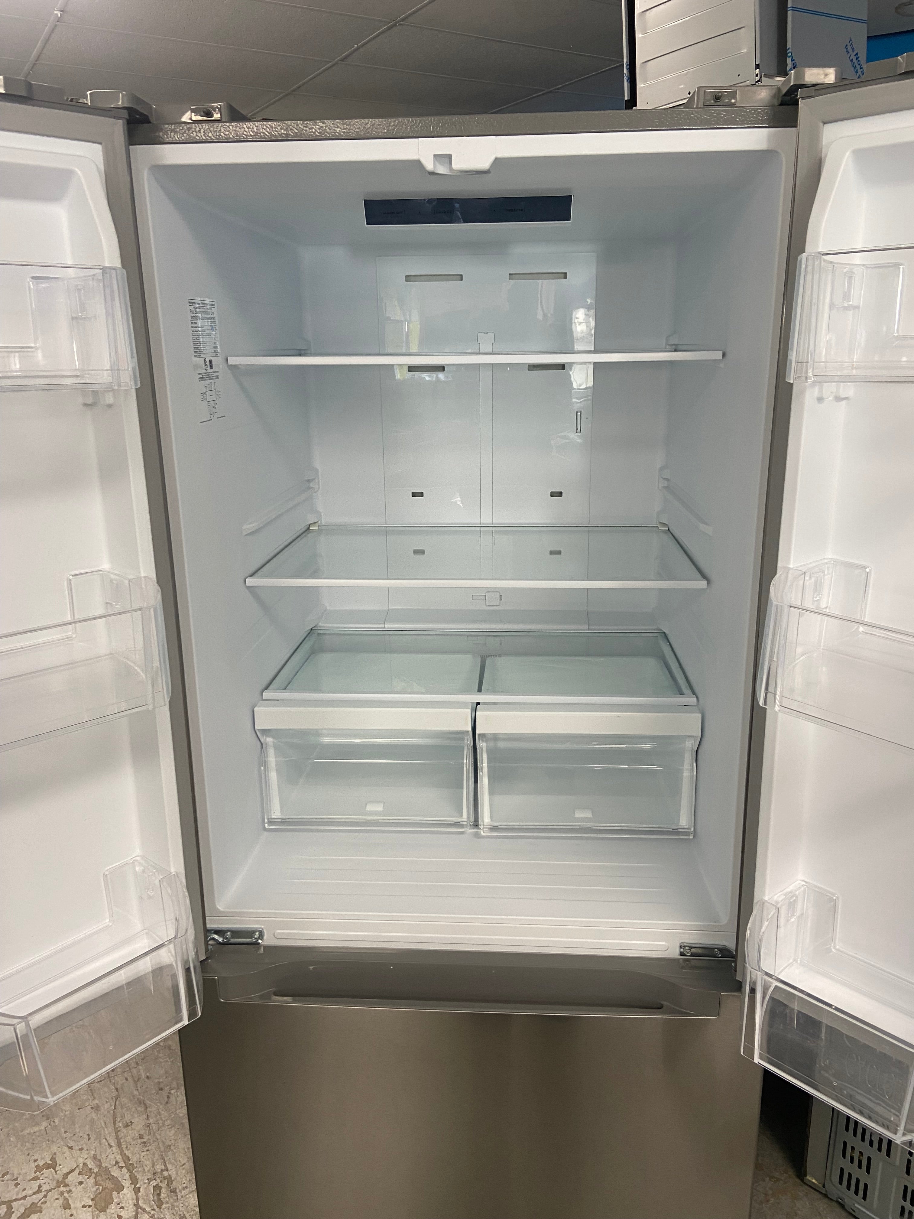 MNE18DYTNAFS 30” French door stainless steel Moffat fridge