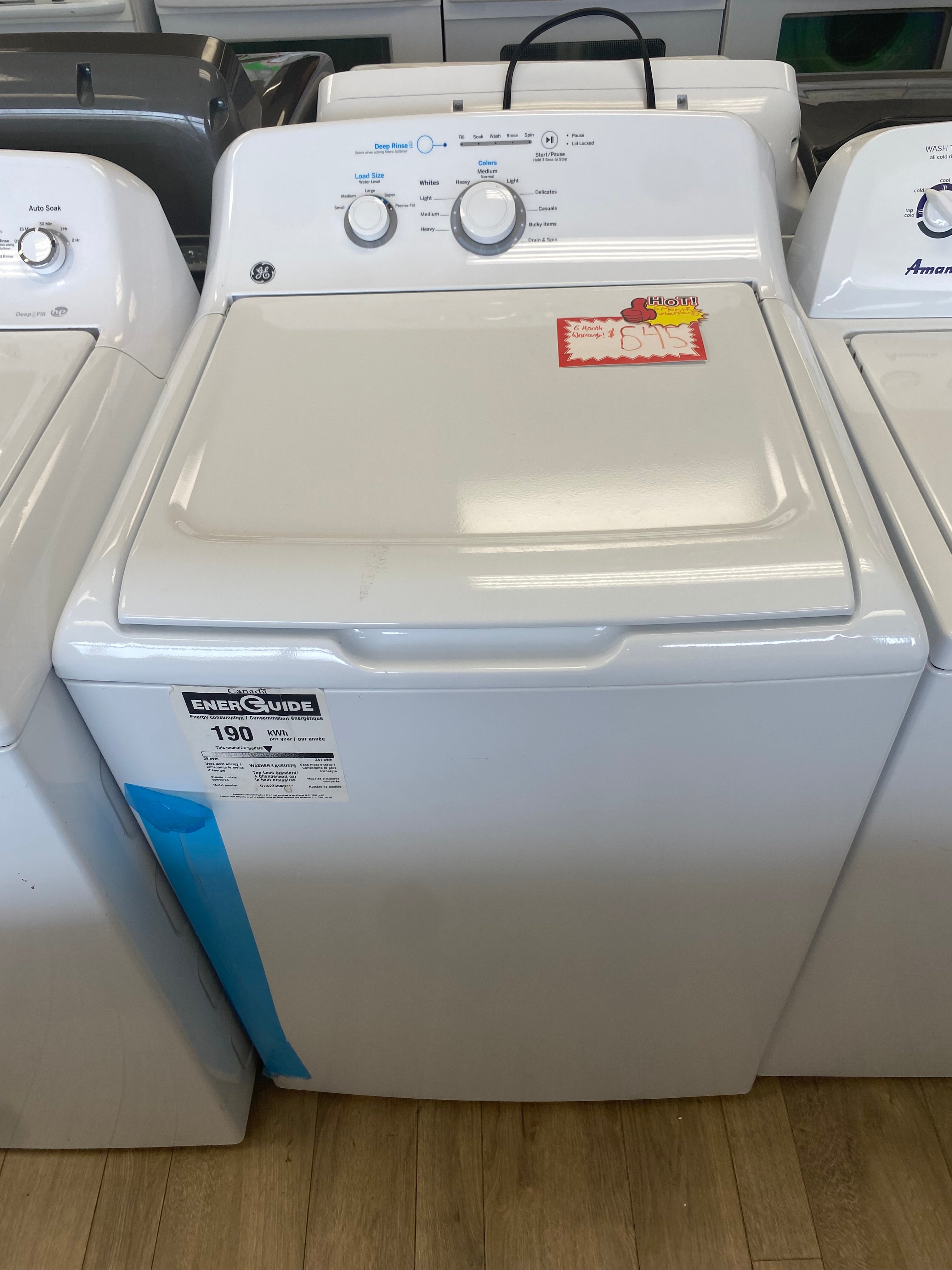 GE top load washer "New Scratch and \dented"