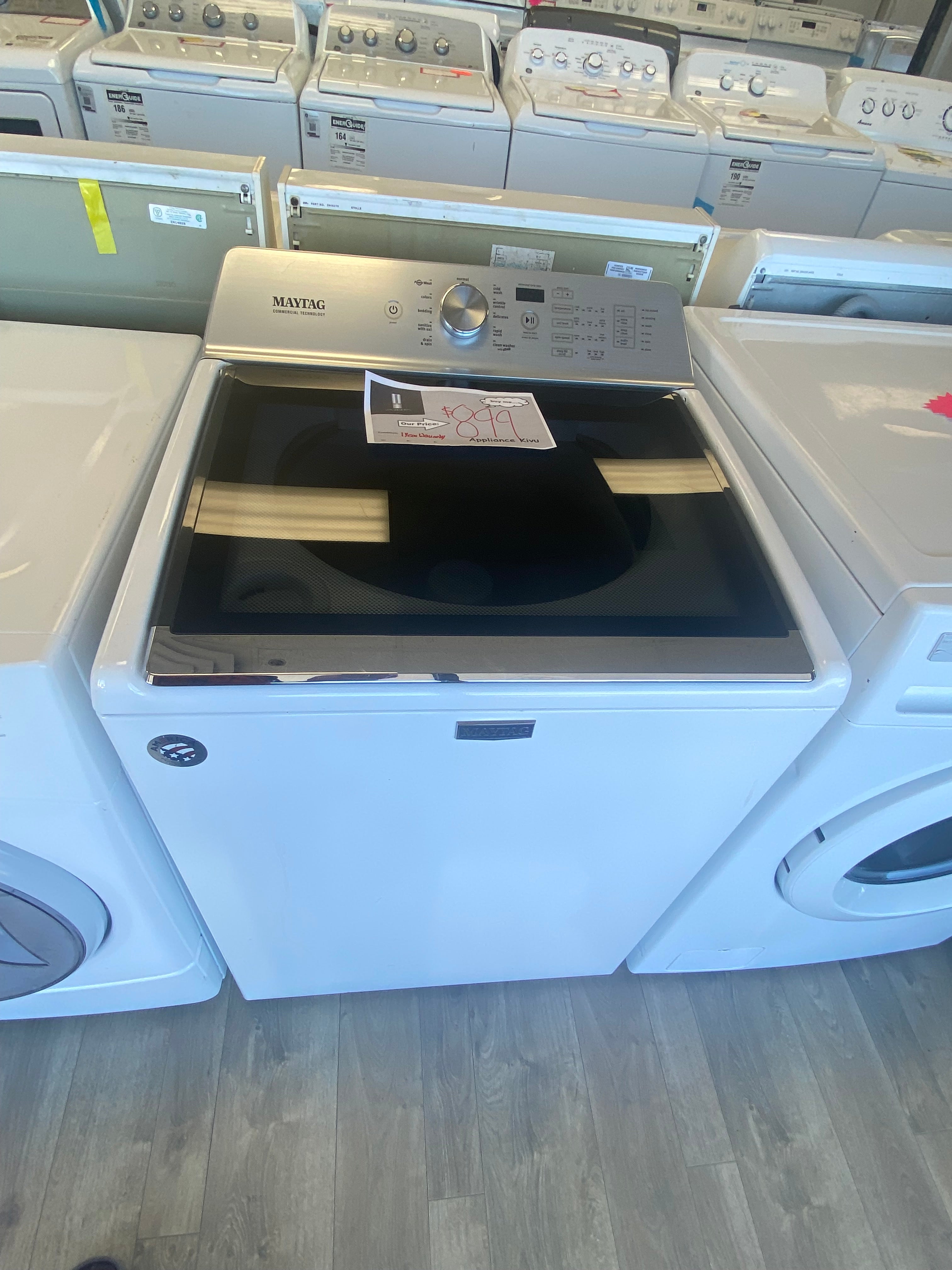 Maytag 27” top load washer, White, "Brand New"