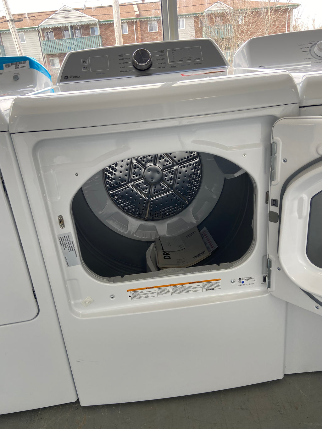 GE Profile PTD60EBMR0WS Electric Dryer, 7.4 cu. ft. Dryer Capacity, 12 Dry Cycles