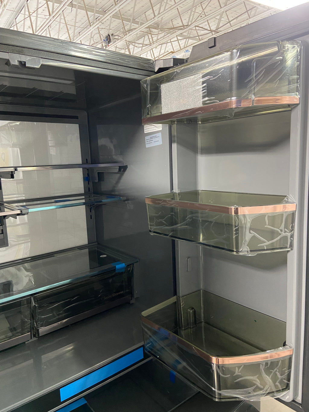 GE Café matte Stainless Fridge with Freezer and Thaw Drawers