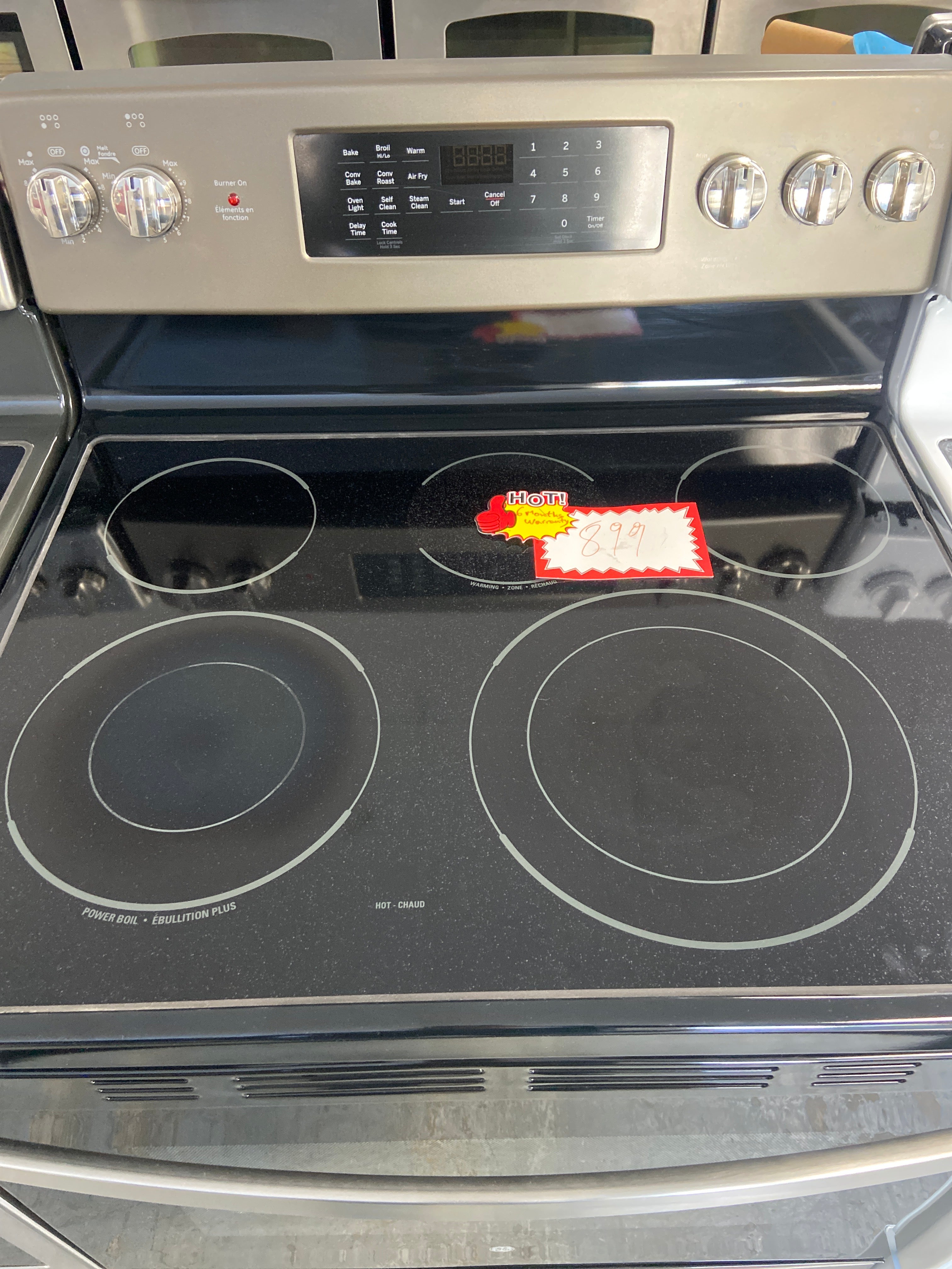 GE 30" Electric Slide-In Front Control Range with Storage Drawer Stainless Steel - JCB840ET1ES