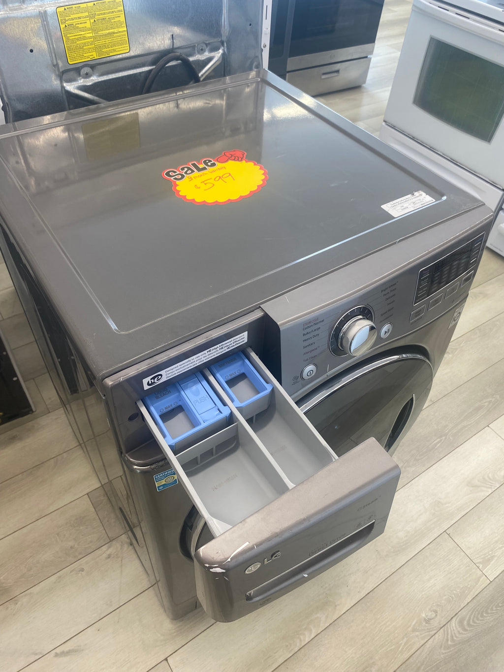 LG front load washer, Grey "Refurbished"