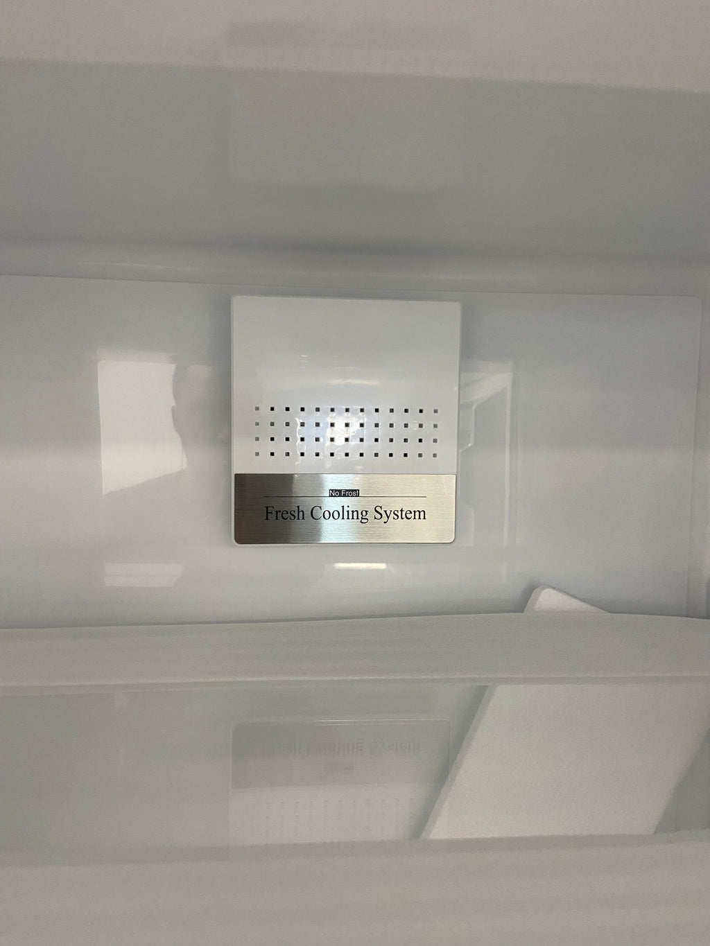 Moffat 22” white panel ready bottom mount freezer white fridge “Open box”
