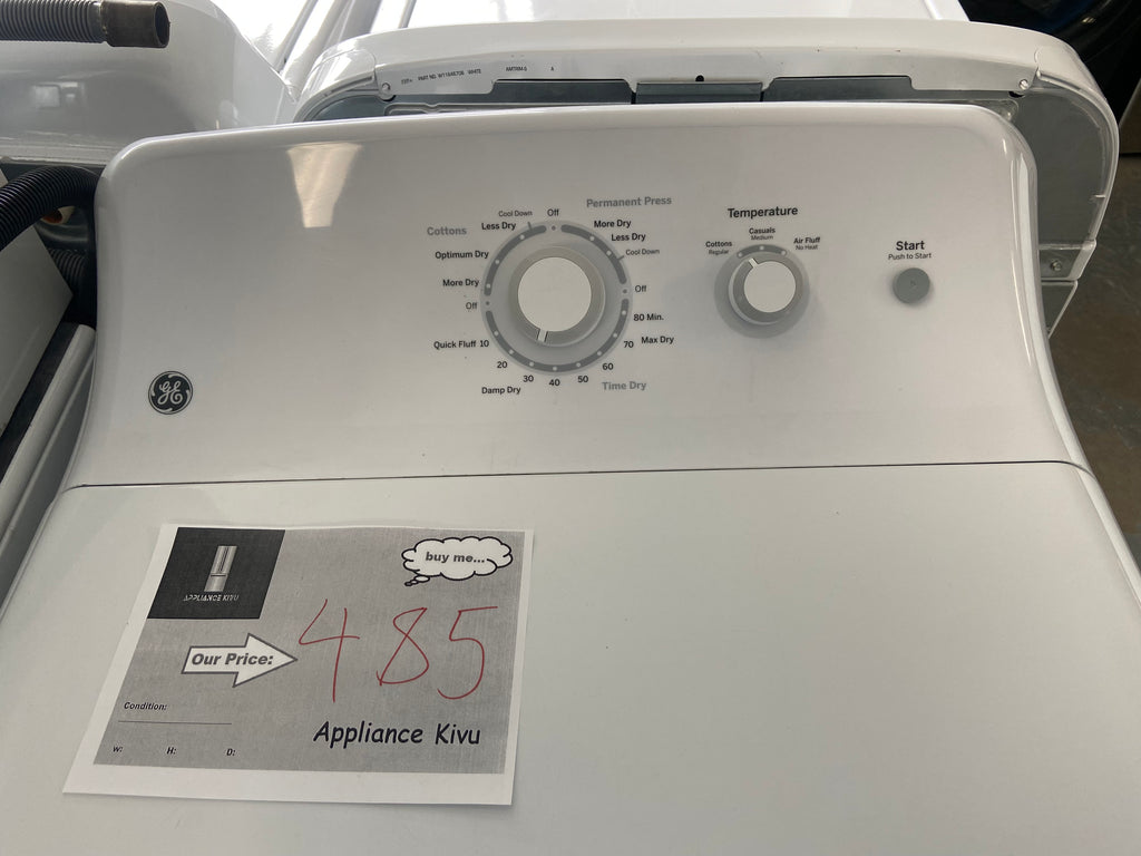 GE GTD32EBMPOWW Electric Dryer, 6.2 cu. ft. Dryer