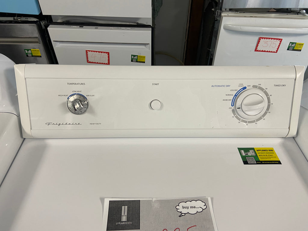 White 27” Frigidaire Dryer FER231CAS2 with warranty