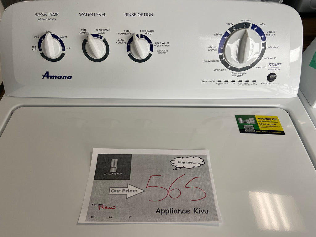 Amana NTW4519JW2 Top Load Washer, 28 inch Width, 4.3 cu. ft. Washer Capacity, 770 RPM Washer Spin Speed, 14 Wash Cycles, 5 Temperature Settings, Water Heater, White colour
