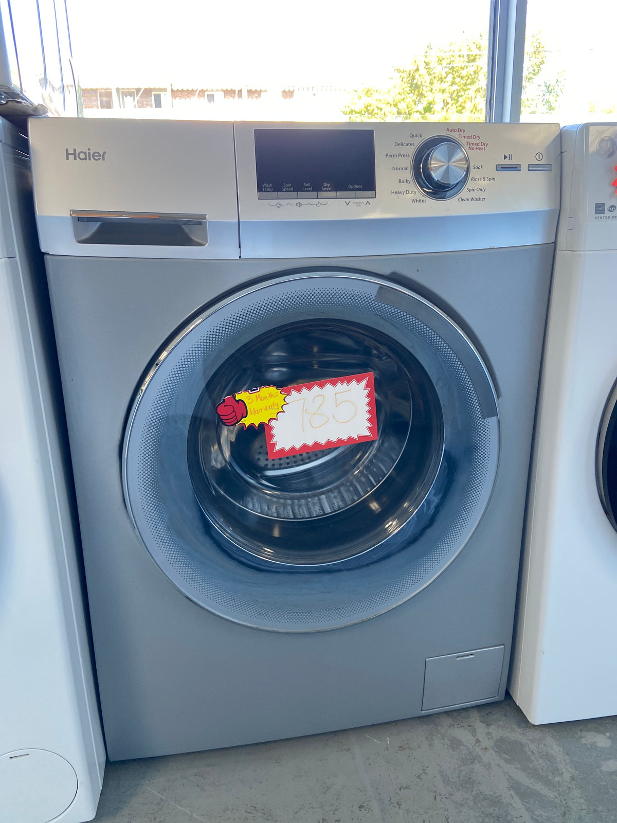 Haier washer/dryer combo, 2 in 1, "Refurbished", 3 Months Warranty