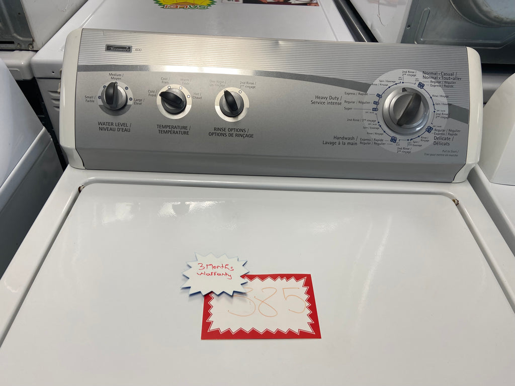 White 27” Kenmore 110.29672800 Top Load Washer (Refurbished)