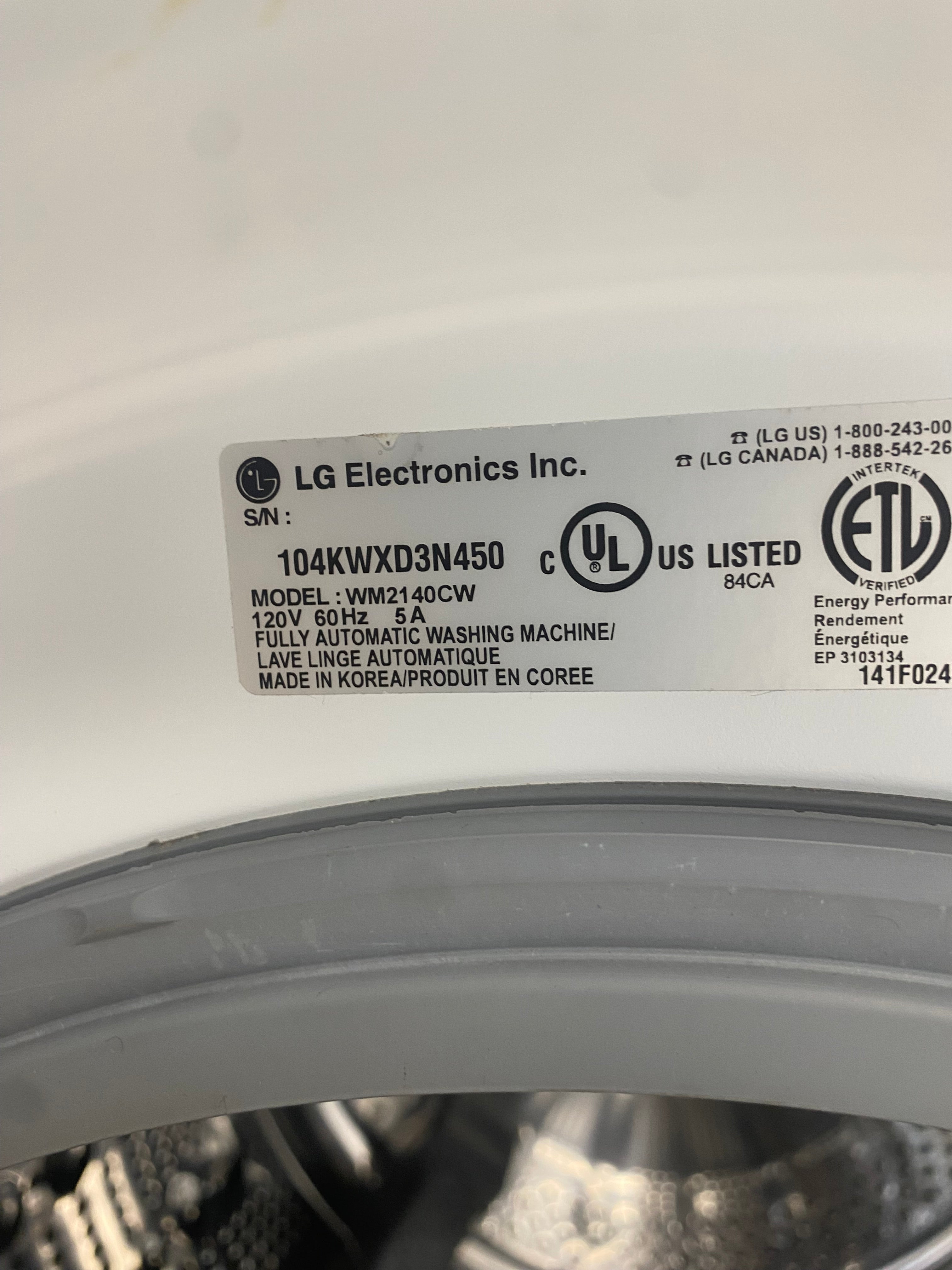 LG washer and dryer set