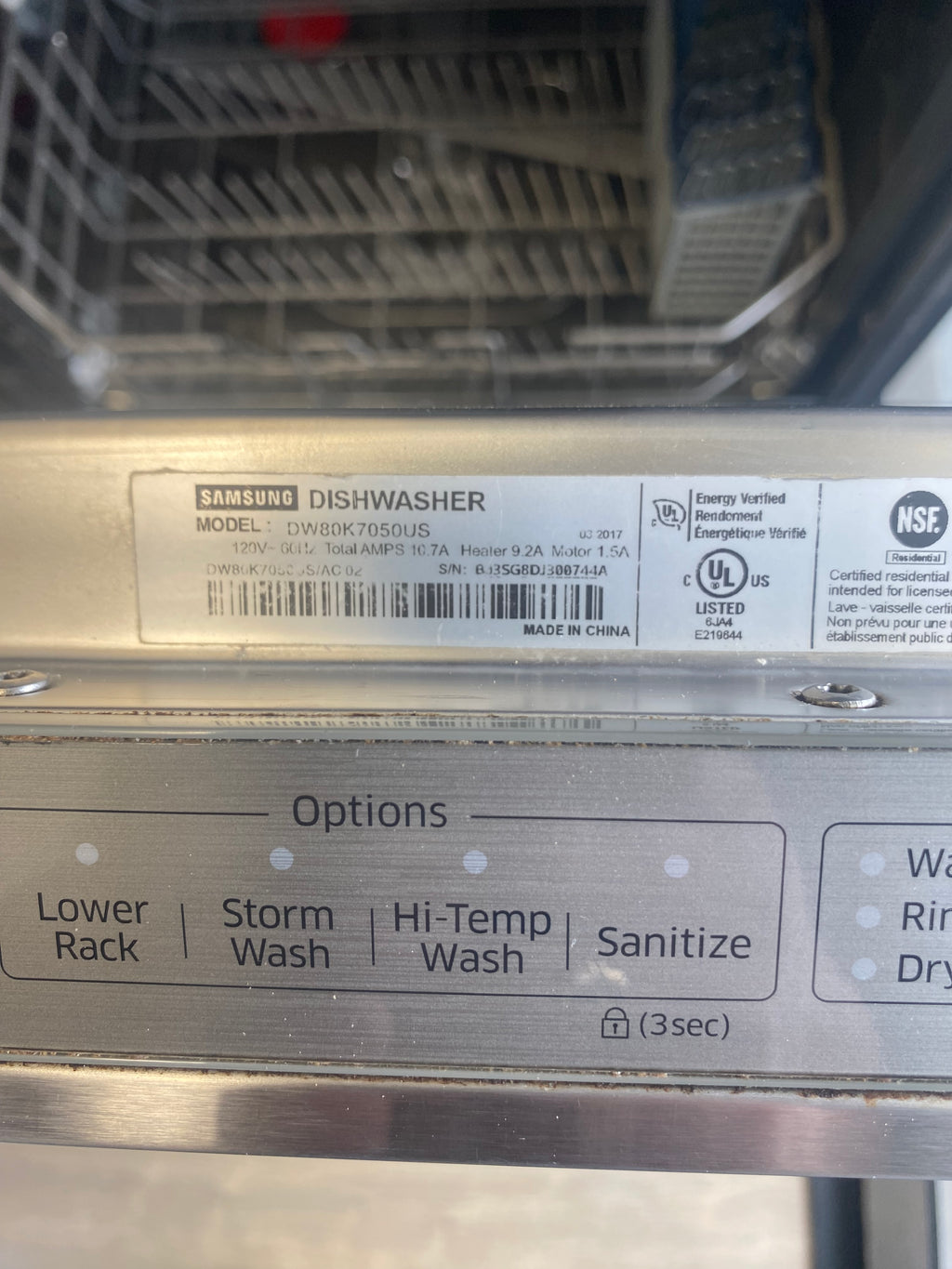 Samsung Stainless Dishwasher