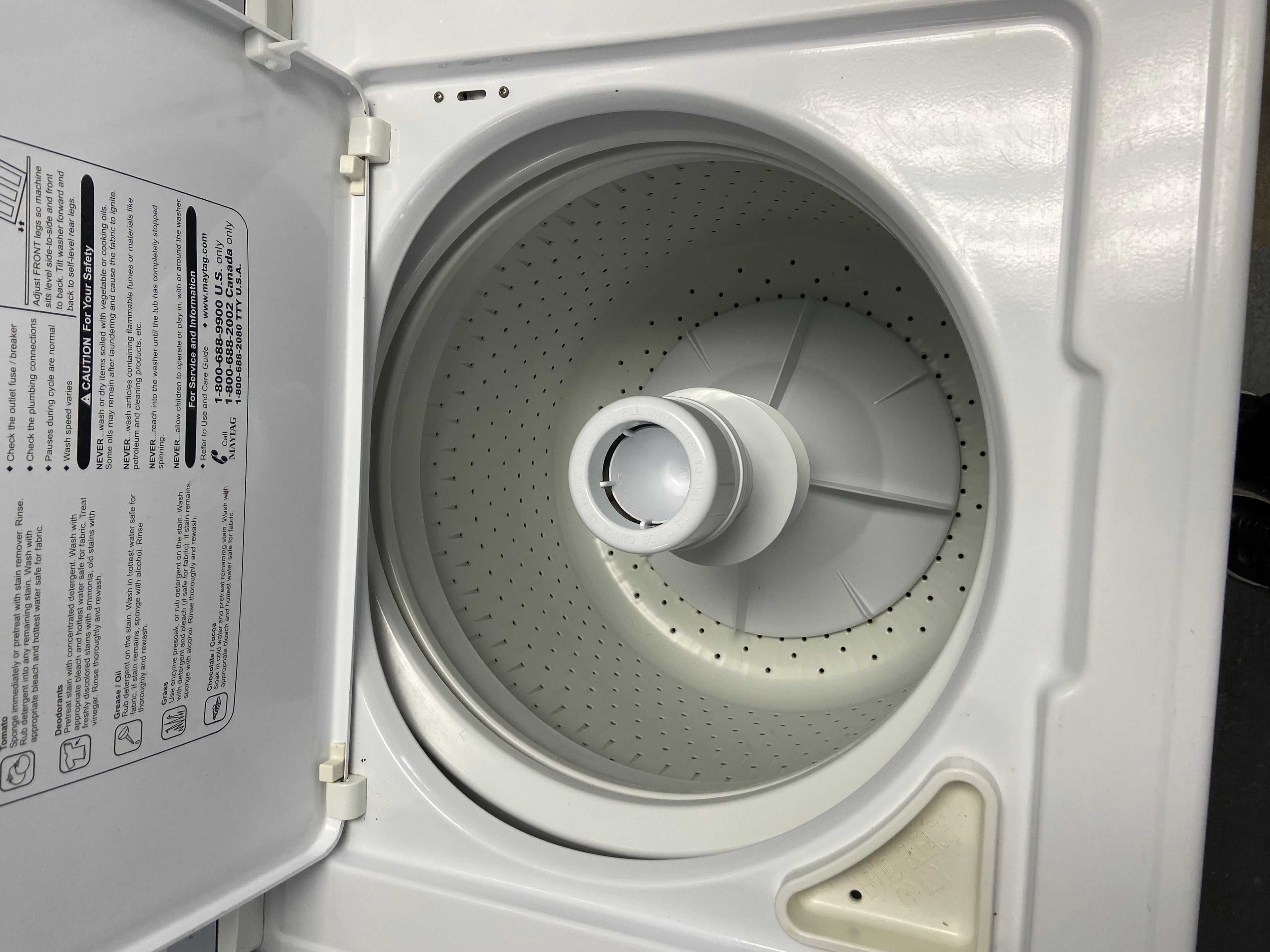 White 27” Maytag PAVT454EWW Washer with warranty