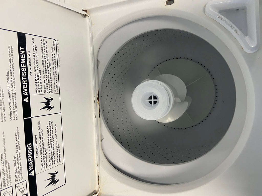 White 27” Inglis IE49000 Top Load Washer with an Agitator "Refurbished"
