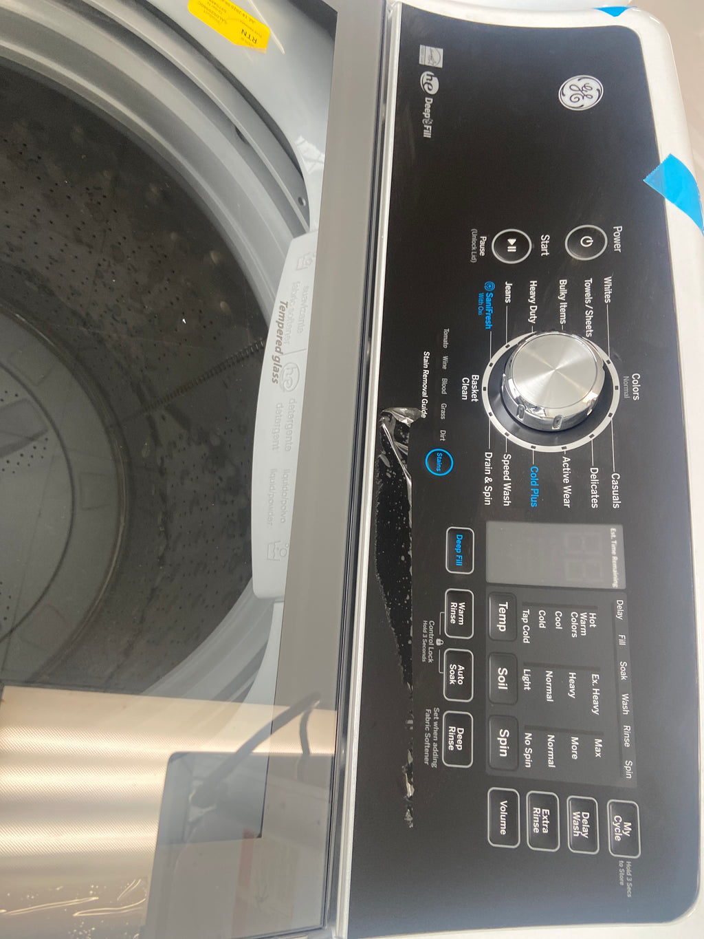 GE washer and dryer set, GTW681BMR0WS Washer and GTX34EBMR0WS Dryer, side by side set up, “Open Box”, 6 Months Warranty