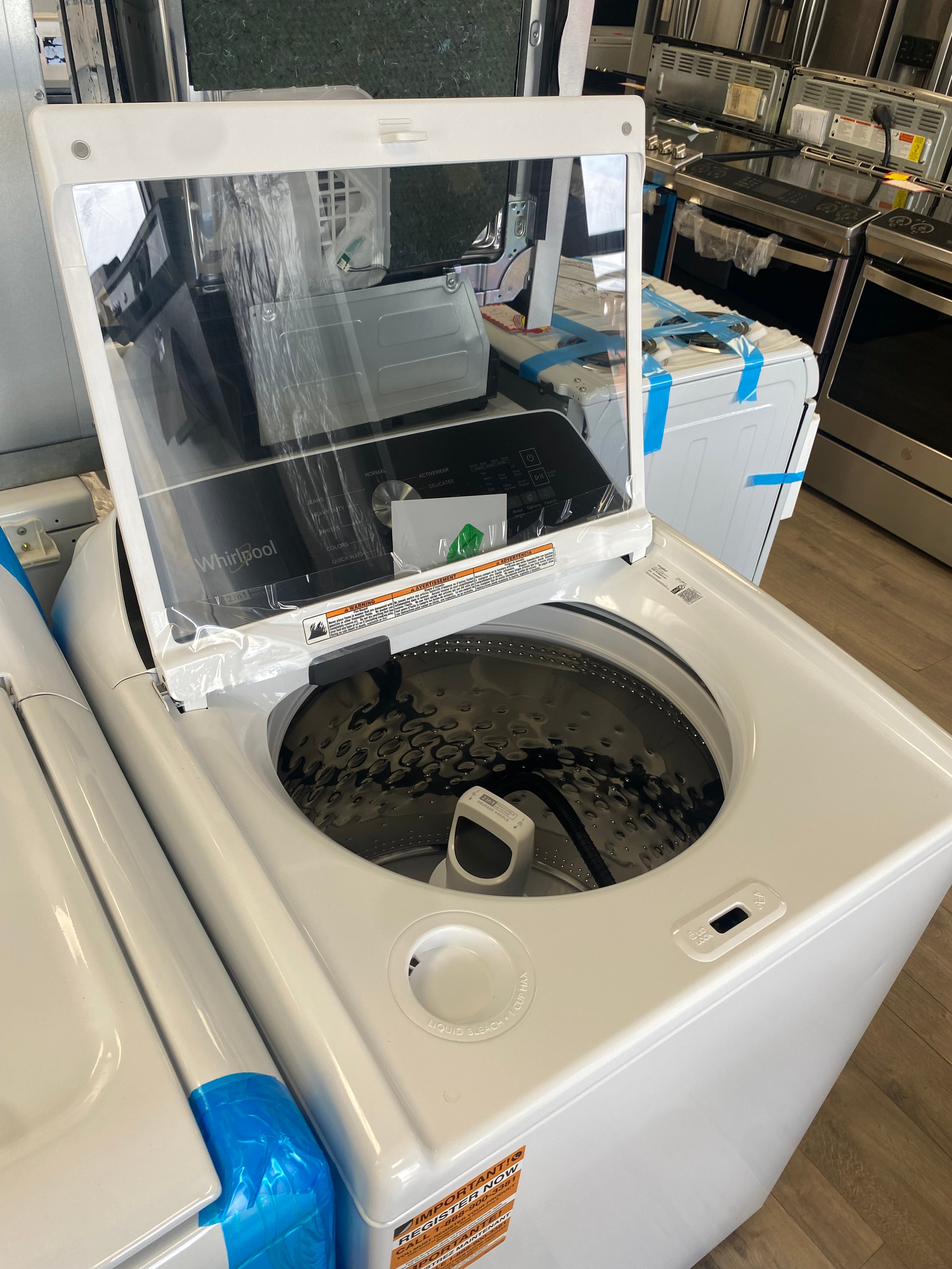 4.7-4.8 Cu. Ft. Top Load Washer with 2 in 1 Removable Agitator WTW5057LW1 Factory certified