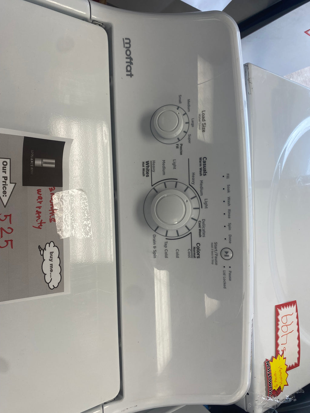 Moffat Top load Washer