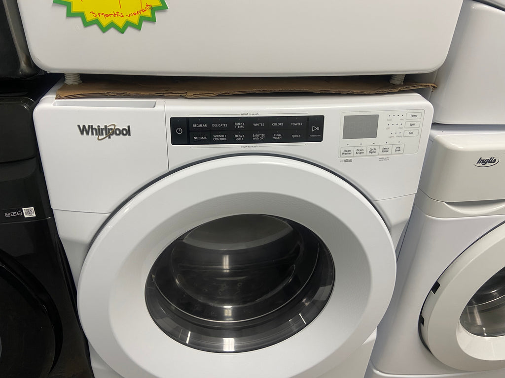 Heavy duty 27” White Whirlpool Stackable Washer, Dryer set YWED5620HW0, WFW560CHWO