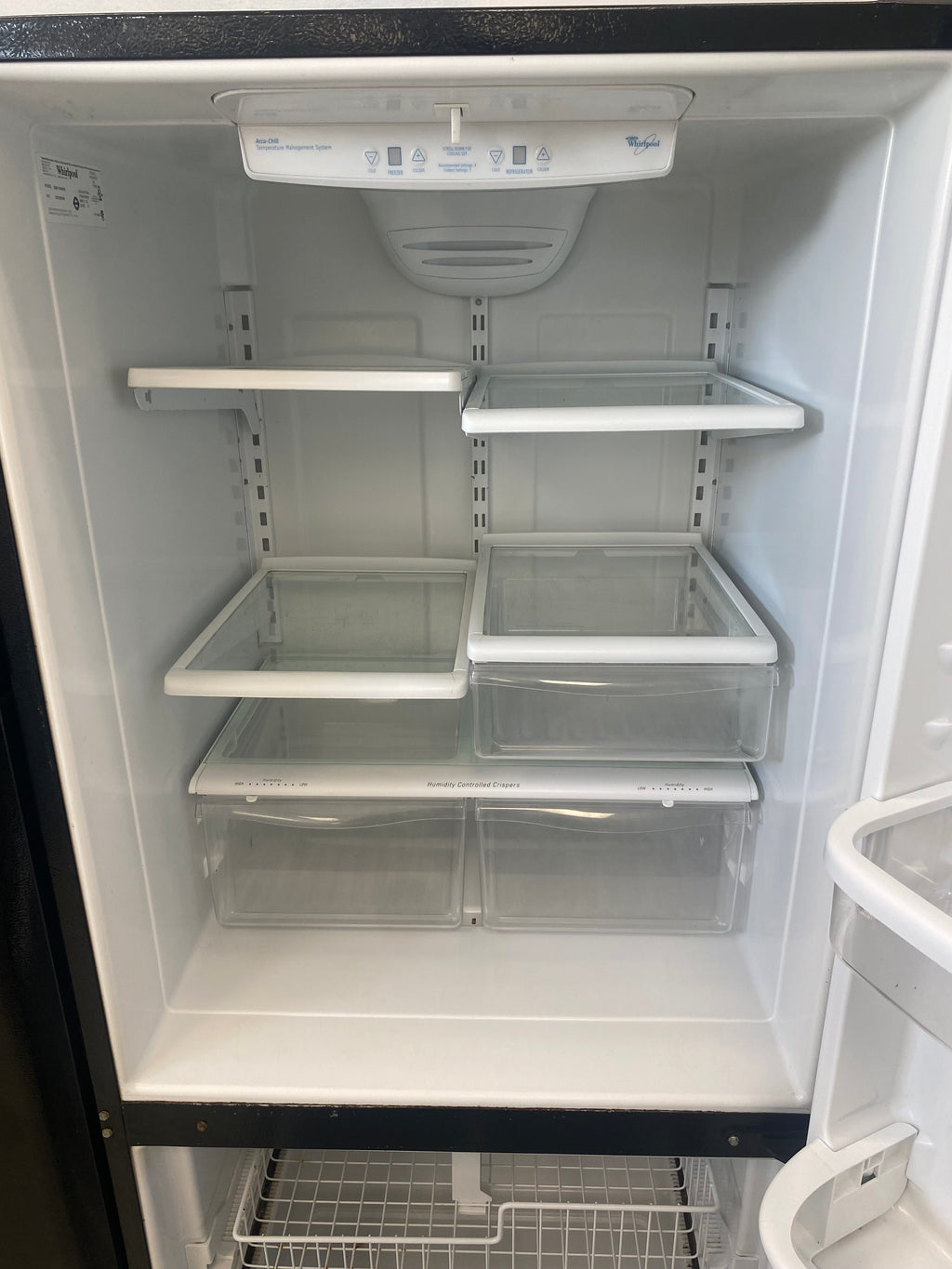 Stainless steel 30” bottom mount Whirlpool Fridge used