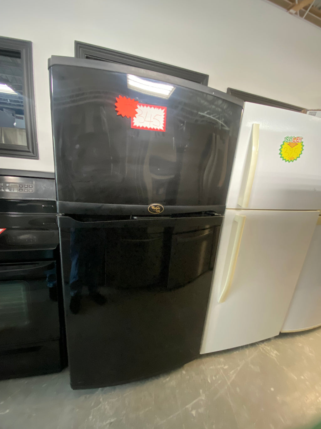Black 33” Whirlpool GR2SHKXKB00 Fridge (Refurbished)