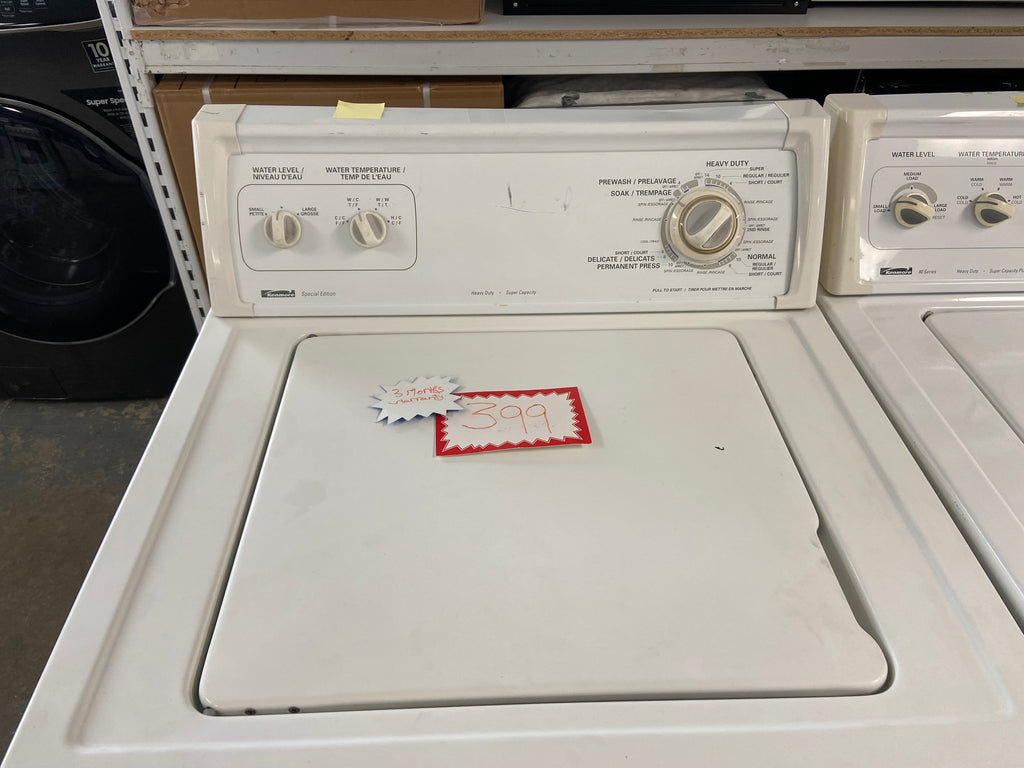White 27” Kenmore 110.4766292 Top Load Washer (Refurbished)