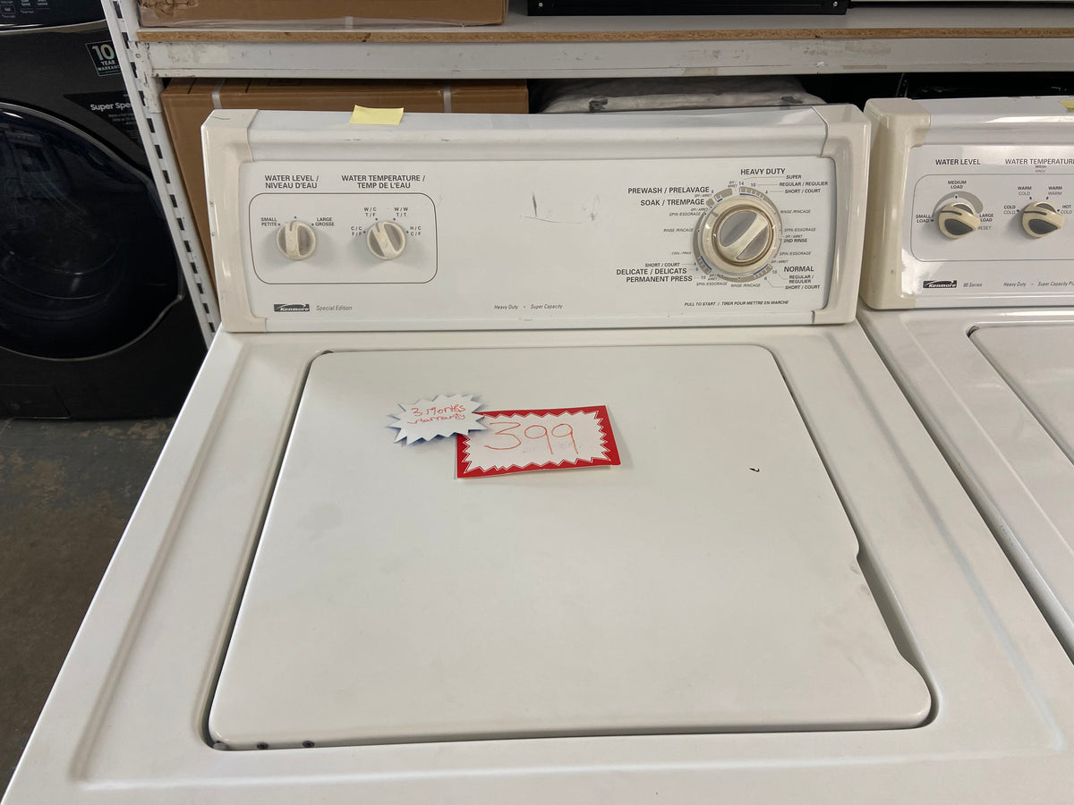 White 27” Kenmore 110.4766292 Top Load Washer (Refurbished)