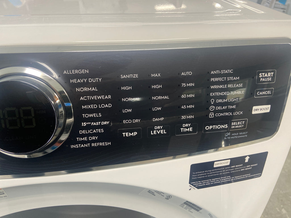 Electrolux white dryer,  EIED75CSBM1, “Open Box”, 6 Months Warranty