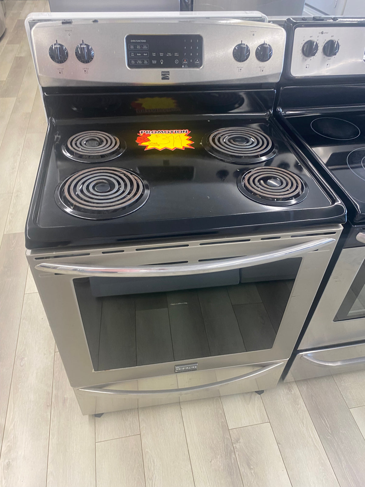 30” Kenmore coil top stove, Stainless "Refurbished"