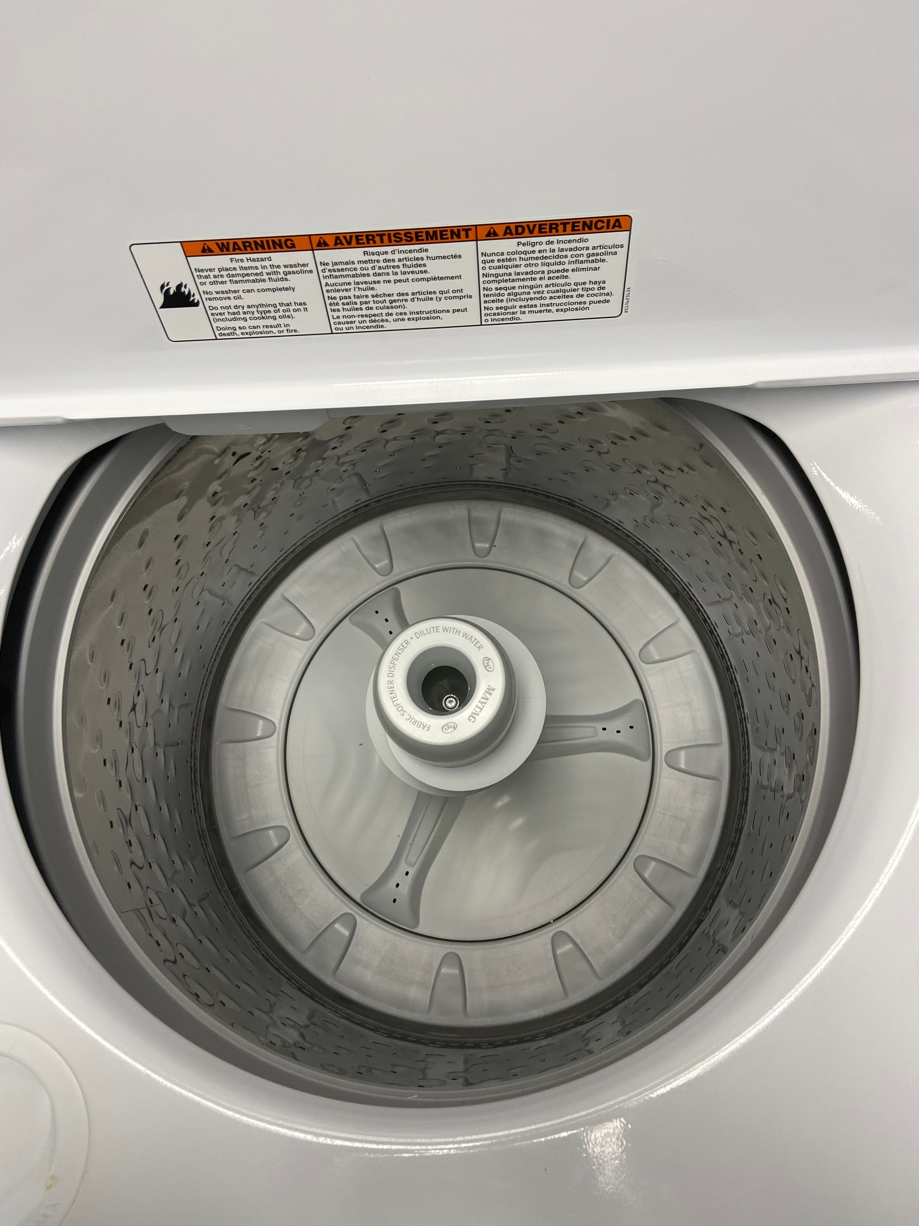 Maytag MVW4505MW1 Top Load Washer, 28 inch Width, 5.2 cu. ft. Washer Capacity, 770 RPM Washer Spin Speed, 11 Wash Cycles, 5 Temperature Settings, White colour Contains Agitator